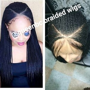 Ready to ship v cut braided cornrow wig.